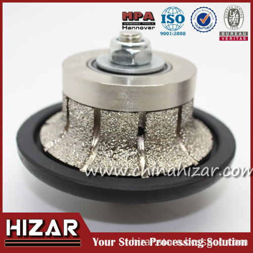 HIZAR Diamond Vacuum brazed granite router cutting bit/bits profile wheel